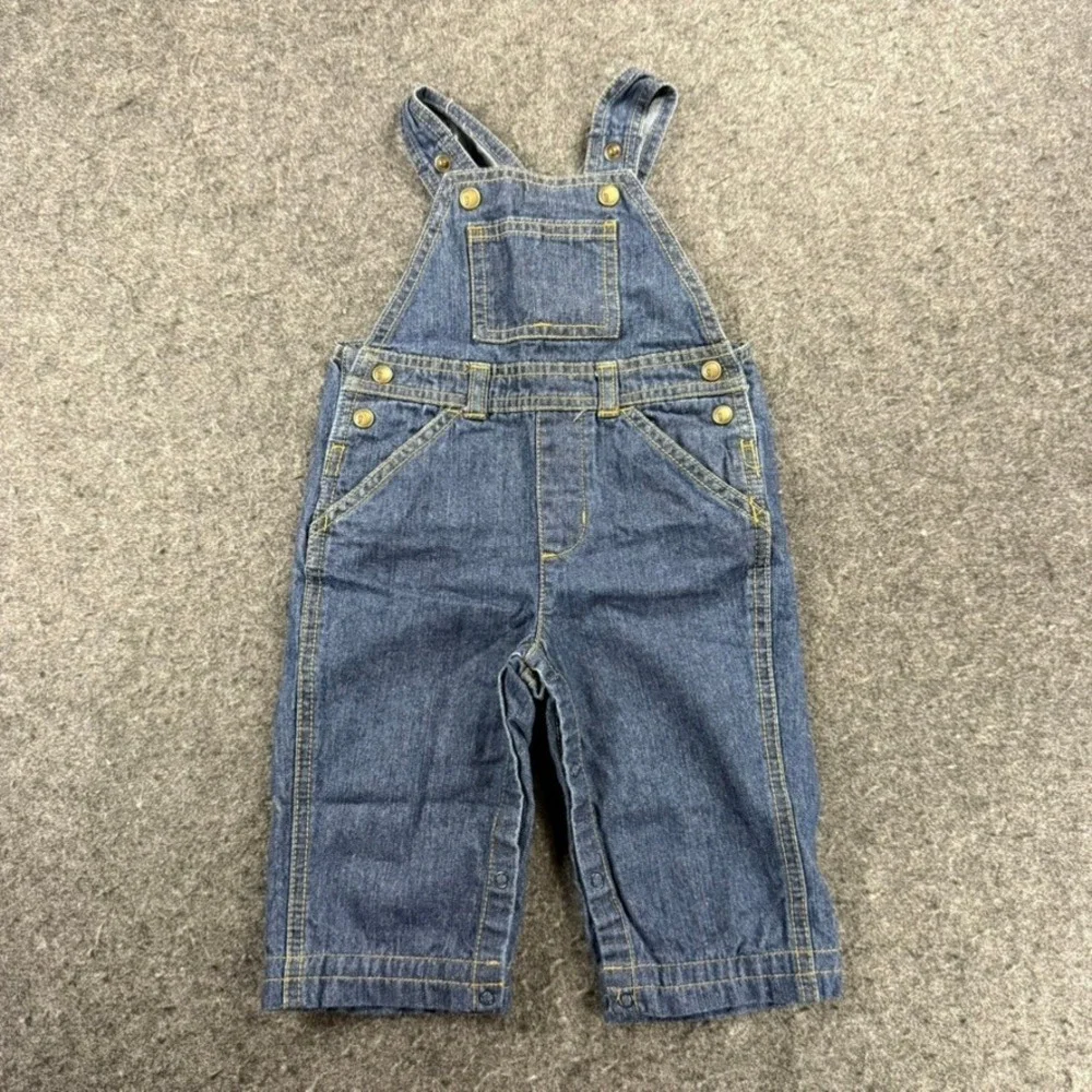 Gymboree Denim Overalls Baby‎ 3-6 Months Adjustable Straps Pockets